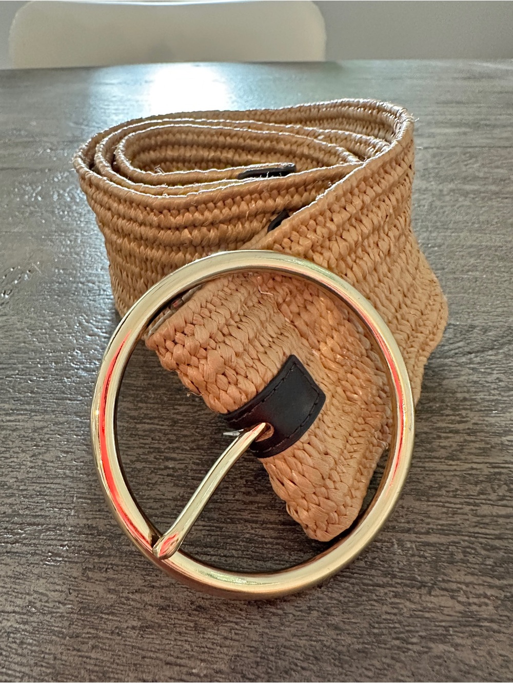 Banana Republic 2.75” Natural Straw Raffia Woven Elastic Belt Natural XS/S